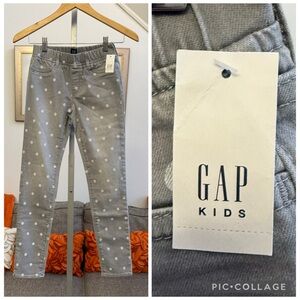❣️🆕Gap Kids Stretch Jegging Grey White Polka Dots Jeans 14 Slim❣️